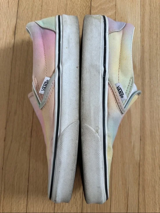 Lot of 2 pairs of Vans slip-ons, Galaxy & Pastel Tie-Dye 6.5 men’s / 8 women’s - Picture 6 of 15